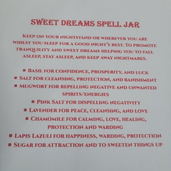 Sweet Dreams Spell Jar - Picture 3 of 3